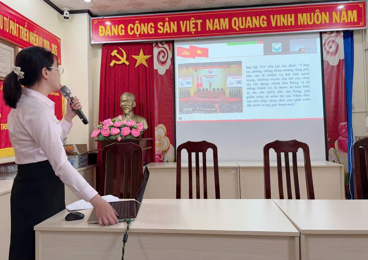 Chi bộ 1, Đảng bộ Quỹ Đầu tư phát triển tỉnh Đồng Tháp tổ chức sinh hoạt chuyên đề Quý I/2026